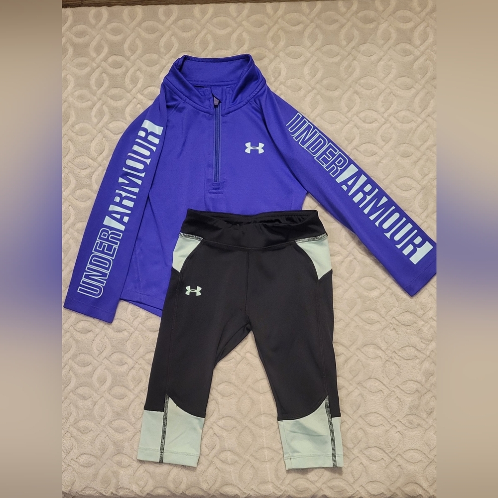 Under Armour Purple and Black Activewear Set